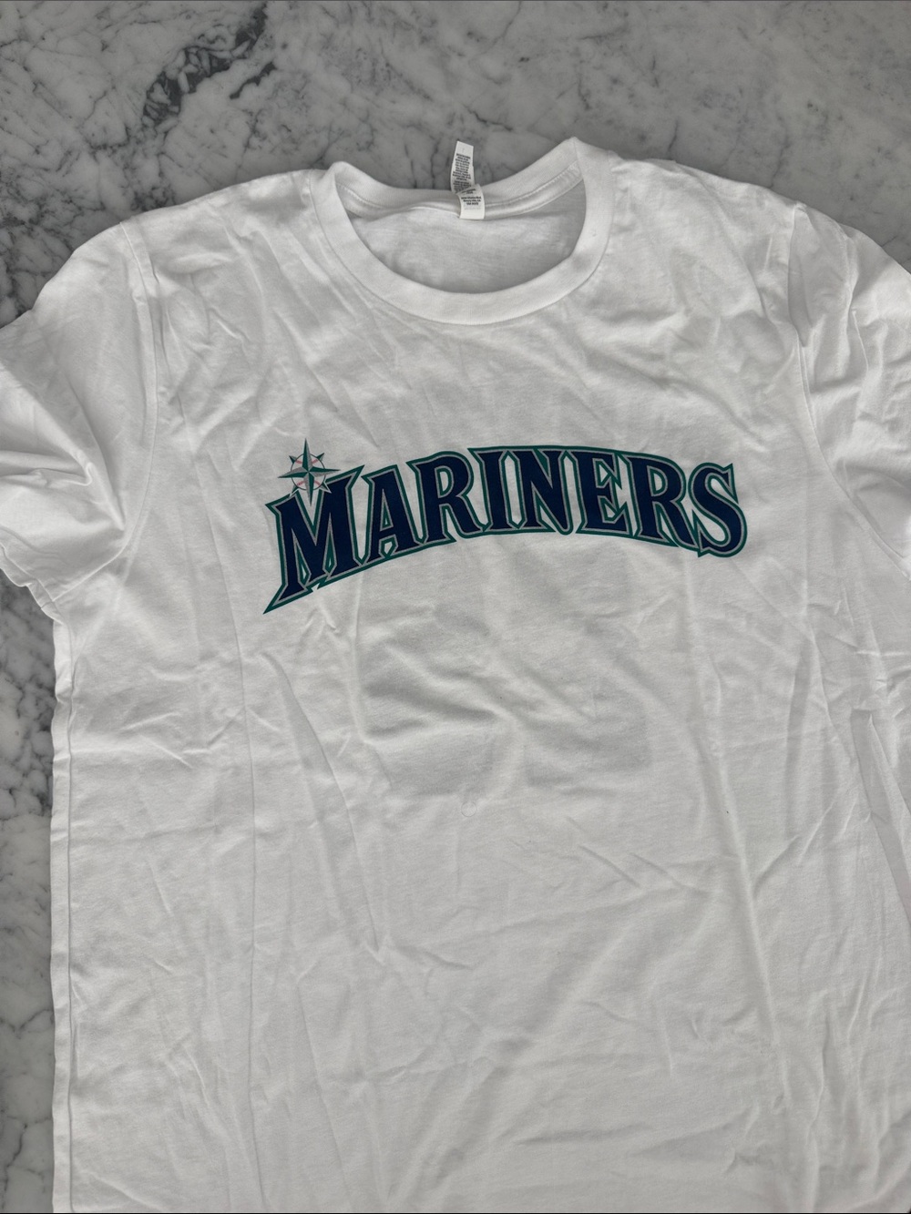 Seattle Mariners White Logo Short Sleeve Tee